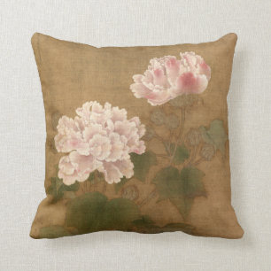 Baumwolle Rose Blüten Antike orientalische Kunst Kissen