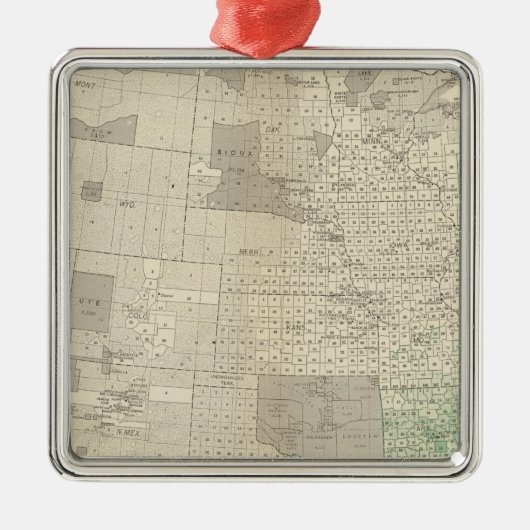 Baumwolle Silbernes Ornament (Vorne)