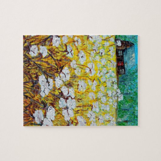 Baumwolle stellt hinteres Zuhause auf Puzzle (Horizontal)