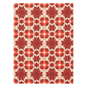 Baumwolle Tischtuch, 52"x70" Rotes Blumenmuster Tischdecke