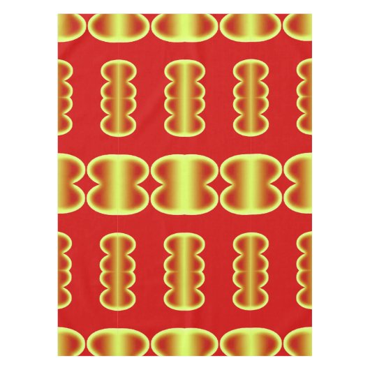 Baumwolle Tischtuch, rotes, 52"x70" Muster Tischdecke (Vorderseite)