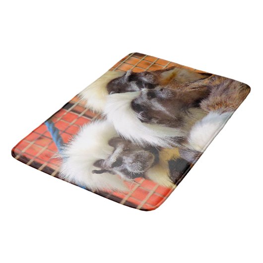 BAUMWOLLE - TOP TAMARIN MONKEYS BADEMATTE (Schrägansicht)