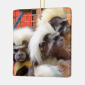 BAUMWOLLE - TOP TAMARIN MONKEYS KERAMIKORNAMENT (Links)