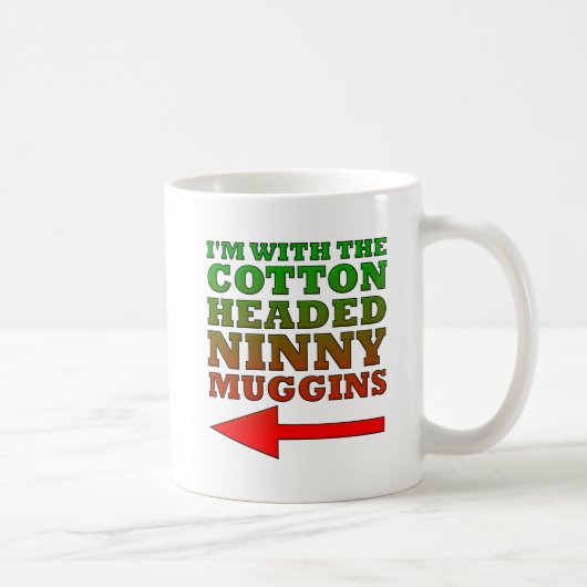 Baumwolle überzogen Ninny Muggins Funny Mug Kaffeetasse (Rechts)