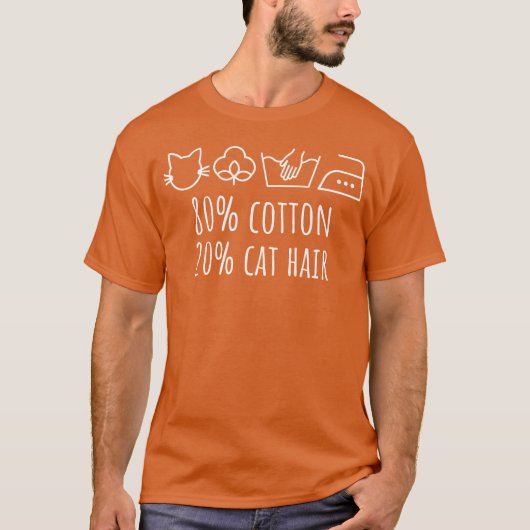 Baumwolle und Katzenhaar Witzkatze T-Shirt (Vorderseite)