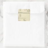 Baumwollerzeugnisse Quadratischer Aufkleber (Tasche)