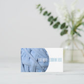 Baumwollgarnstoff Textur-Visitenkarte Visitenkarte (Stehend Vorderseite)