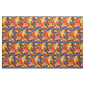 Baumwollgewebe - Abstrakter Koi-Fisch Stoff (Fat Quarter (45,7 x 55,9 cm))