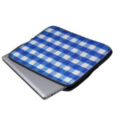 Baumwollgewebe blau laptopschutzhülle (Vorne Knopf)