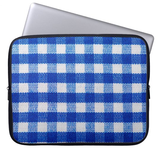 Baumwollgewebe blau laptopschutzhülle (Vorderseite)