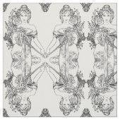 Baumwollgewebe Kunst nouveau Alphonse Mucha Stoff (Muster)