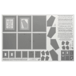 Baumwollgewebe macht 3 graue Fotorahmen Nähmuster Stoff