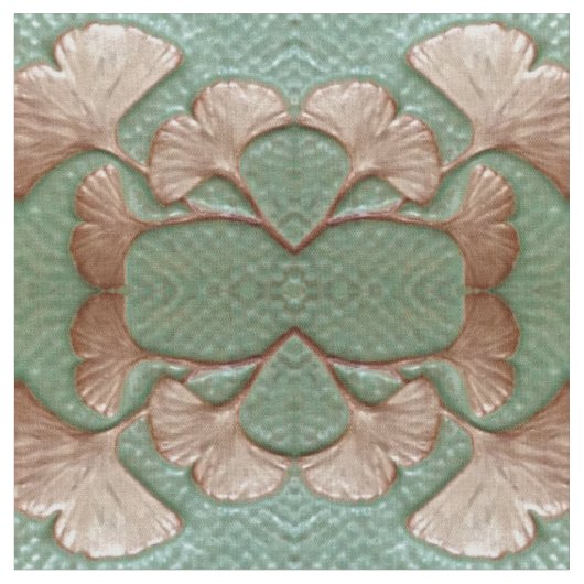 Baumwollgewebe mit Gingko-Blattmuster Stoff (Nahaufnahme)