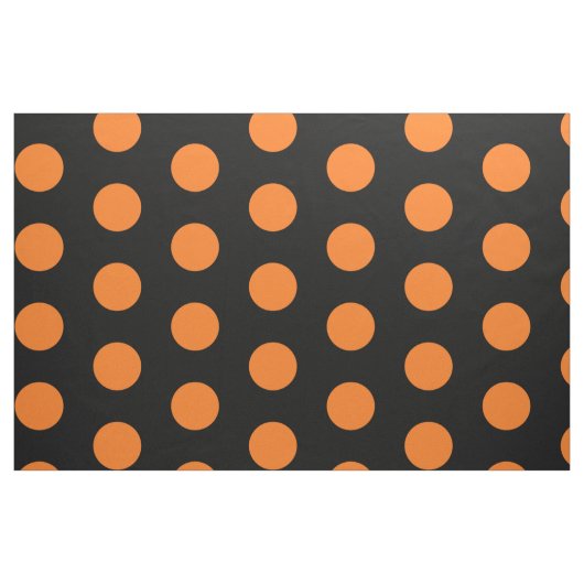 Baumwollgewebe schwarz und orange Polka Dot Stoff (Fat Quarter (45,7 x 55,9 cm))