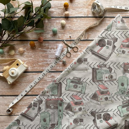 Baumwollgewebe Vintag Camera Muster Stoff