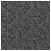 Baumwollgewebeschwarzgraue Blumengewohnheit Stoff (Nahaufnahme)