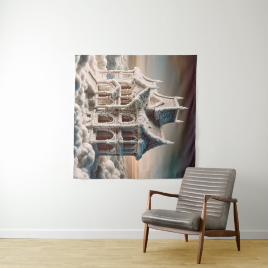 Baumwollhaus mit eleganter Architektur Wandteppich (Beispiel (Horizontal))