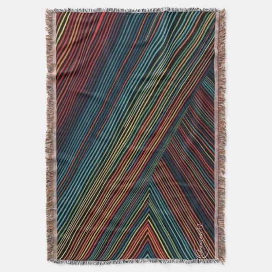 Baumwollkronendecke mit mehrfarbiger Linie Decke (Vorderseite Vertikal)