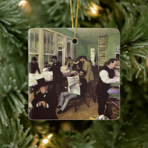 Baumwollmarkt in New Orleans von Edgar Degas Keramikornament