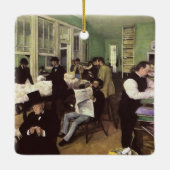 Baumwollmarkt in New Orleans von Edgar Degas Keramikornament (Rückseite)