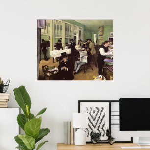 Baumwollmarkt in New Orleans von Edgar Degas Poster