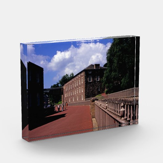 Baumwollmilch im New Lanark Postkartenposter Fotoblock (Links)