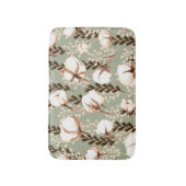 Baumwollmuster Pflanze Grün Badematte (Vorderseite Vertikal)