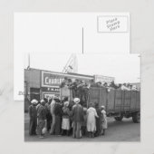 Baumwollpflücker, 1938 postkarte (Vorne/Hinten)