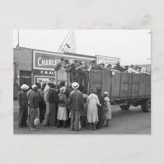 Baumwollpflücker, 1938 postkarte (Vorderseite)