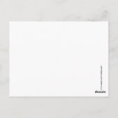 Baumwollpostkarte Postkarte (Rückseite)