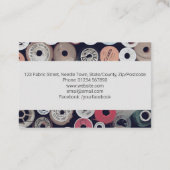 Baumwollrollen Nähen Visitenkarte (Rückseite)