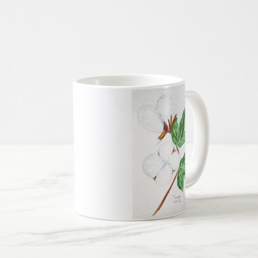 Baumwollsamenkapsel-botanische Tasse (VorderseiteRechts)