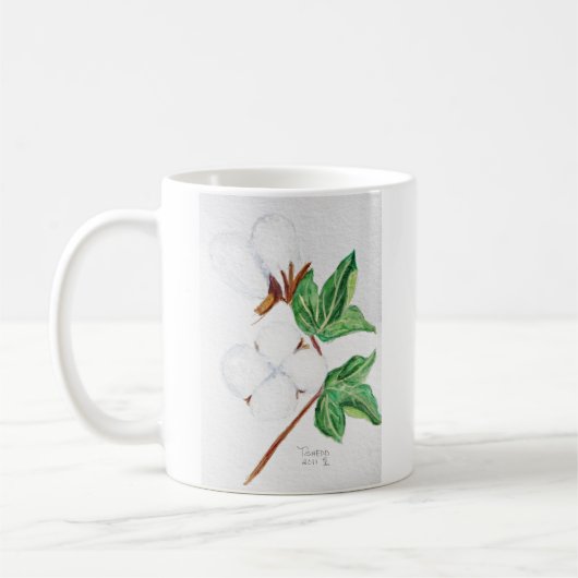 Baumwollsamenkapsel-botanische Tasse (Links)