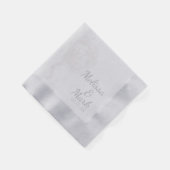 Baumwollsilber der botanischen Monogramm-Pflanze Serviette (Ecke)