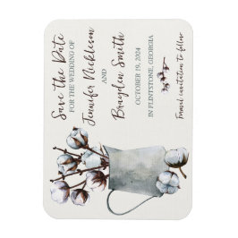 Baumwollstiele in Pitcher Wedding Save the Date Magnet