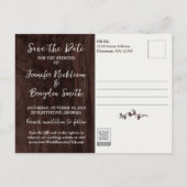 Baumwollstiele in Pitcher Wedding Save the Date Postkarte (Rückseite)