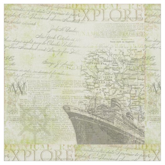 Baumwollstoff für antike Schiffe Stoff (Nahaufnahme)