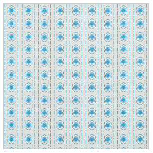 Baumwollstoffe aus Blauem und Ecru-Mittelmeer Stoff