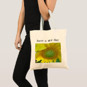 Baumwolltasche Sonnenblume: Guten Tag Tragetasche (Vorderseite (Produkt))