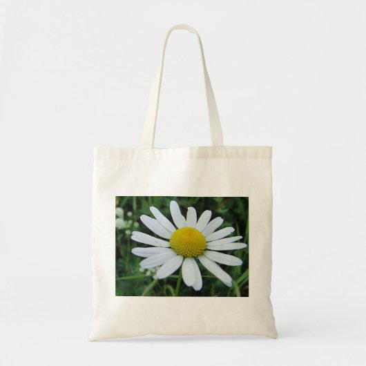 Baumwolltasche weisse Margerite Tragetasche (Vorne)