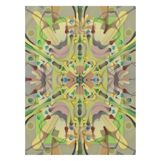 Baumwolltischdecke abstraktes geo 52x70 bewegt tischdecke (Vorderseite)