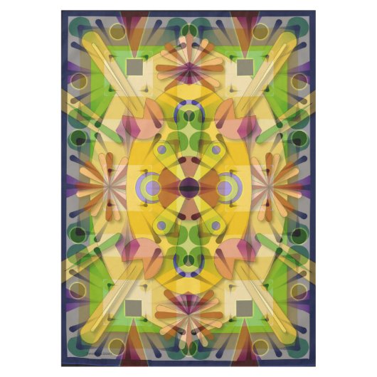 Baumwolltischdecke abstraktes geo 60x84 bewegt tischdecke (Vorderseite)