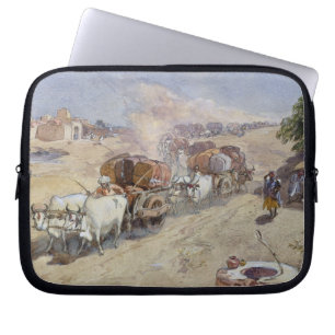 Baumwolltransport, Indien, 1862 (w/c über Laptopschutzhülle