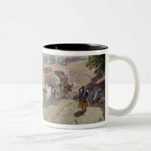Baumwolltransport, Indien, 1862 (w/c über Zweifarbige Tasse