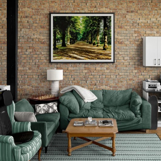 Baumwolltunnel im Herbst Fotodruck