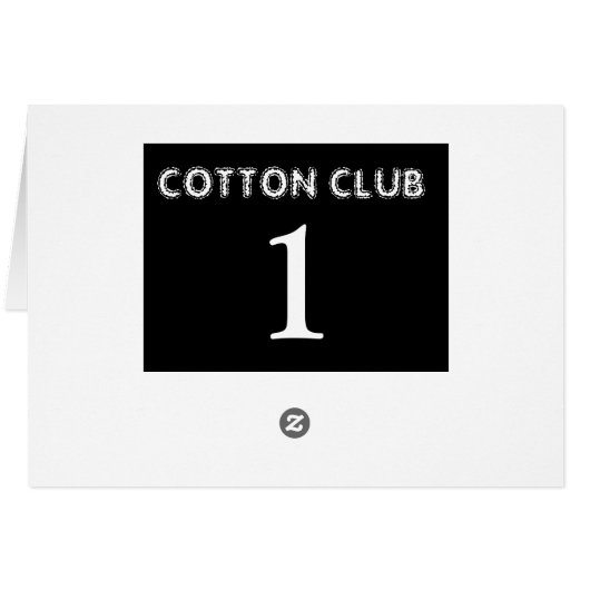 Baumwollverein-Tabellen-Karte (Rückseite Horizontal)