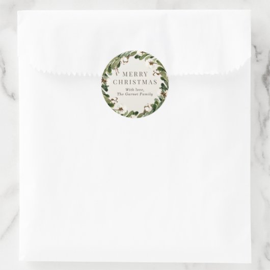 Baumwollweste Runder Aufkleber (Tasche)