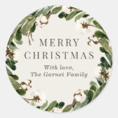 Baumwollweste Runder Aufkleber (Vorderseite)