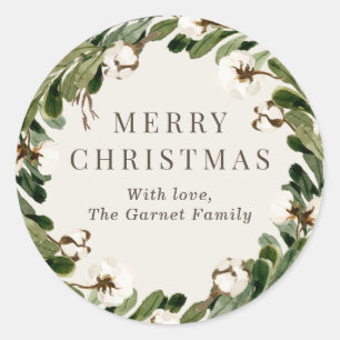 Baumwollweste Runder Aufkleber