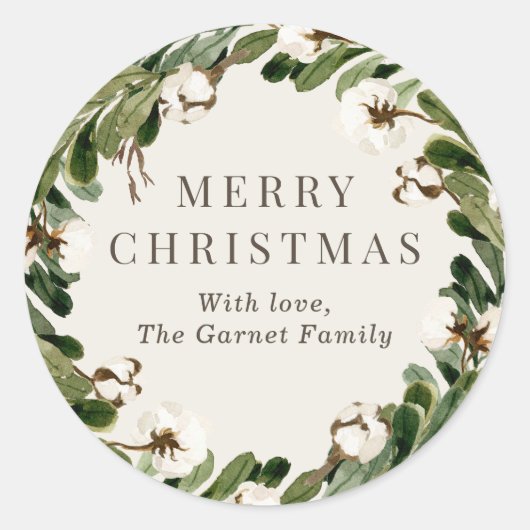 Baumwollweste Runder Aufkleber (Vorderseite)